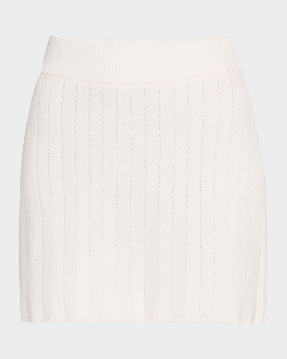 Herringbone Straight Mini Skirt